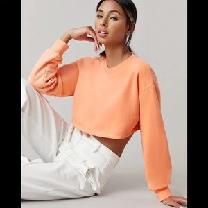Peach Crop Fleece Pullover NWT